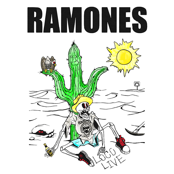 Ramones Loco Live tshirt graphic.