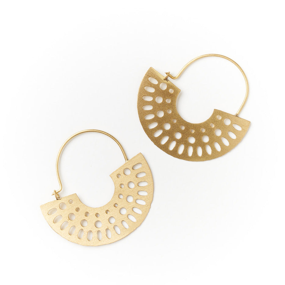 Gold Hoop Earrings from Matr Boomie, Abhaya style, on white background.
