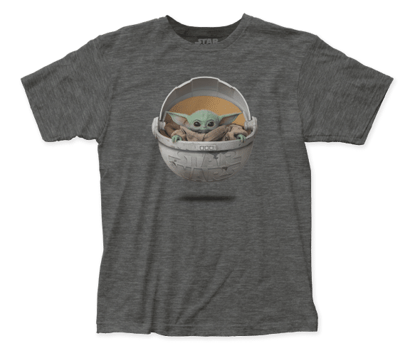 The Mandalorian Baby Yoda T-Shirt Gray - Jasper's Curiosity