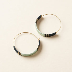 Hoop Earrings with embroidered detail by Matr Boomie