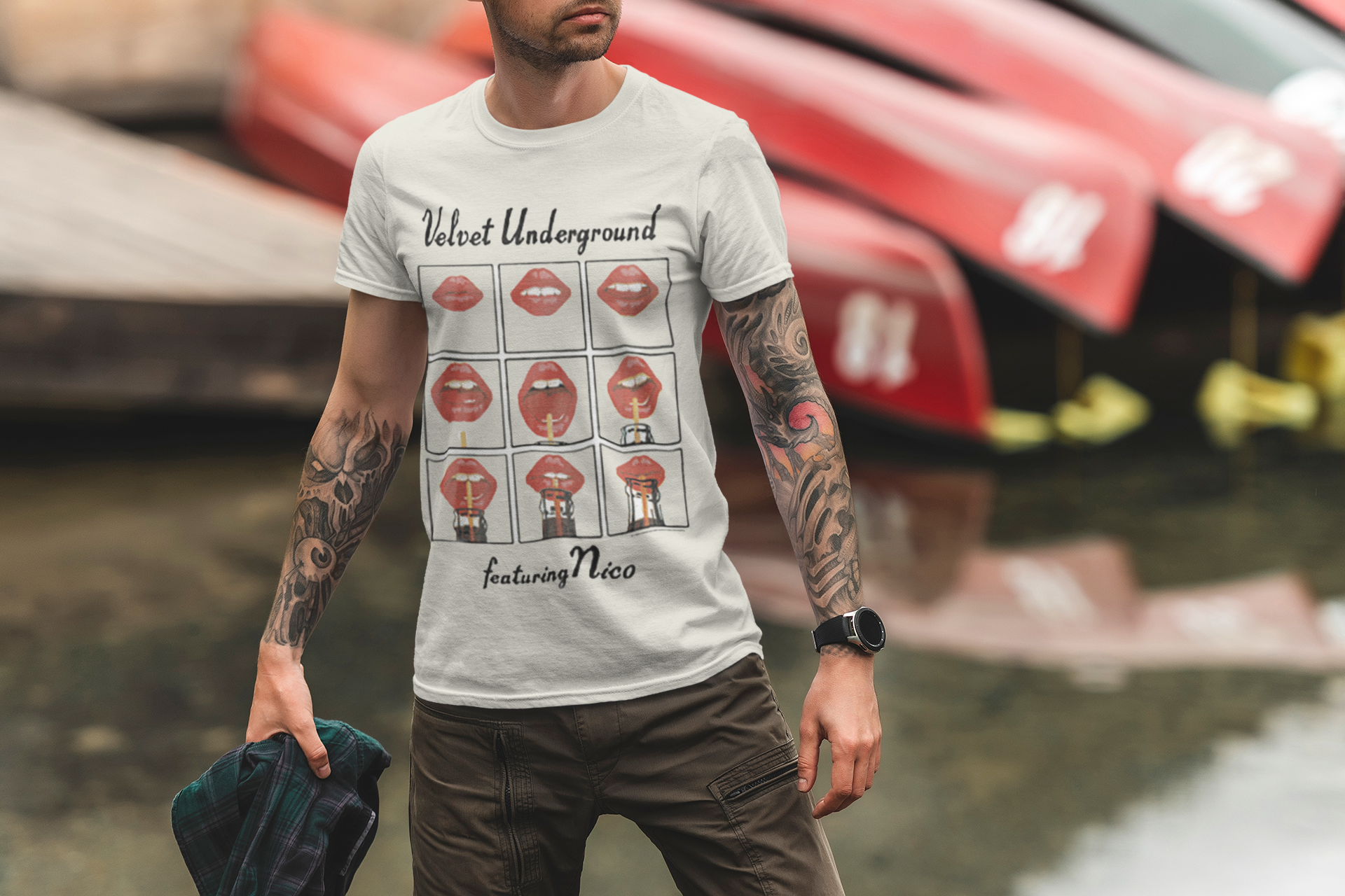 Velvet Underground vintage t-shirt design for men