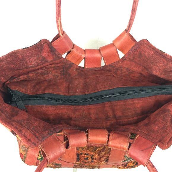 Leather Patchwork Bag Top