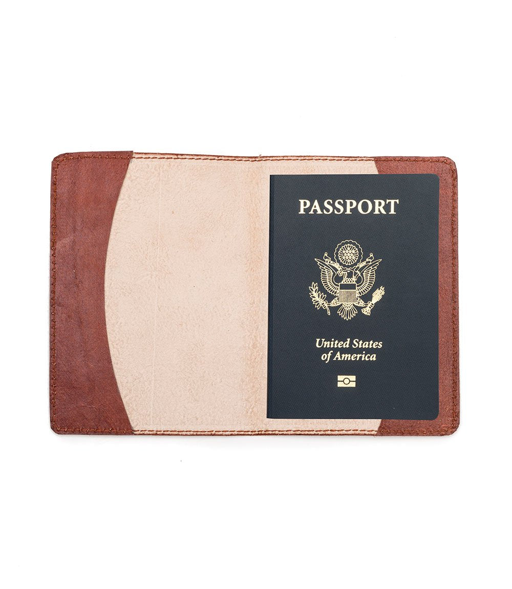WORLD MAP Leather Passport Holder